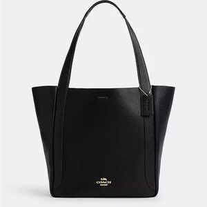 Coach Black Leather Tote Bag